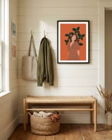 Abstract Woman In A Dress - Minimalist Boho framed in a relaxed room thumbnail