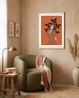 Abstract Woman In A Dress - Minimalist Boho framed in a tender room thumbnail