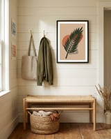 Modern Contemporary Botanical Art framed in a relaxed room thumbnail