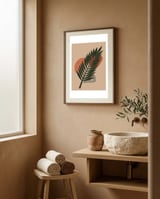 Modern Contemporary Botanical Art framed in a serene room thumbnail