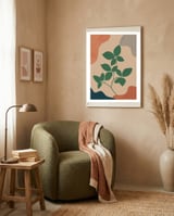 Botanical Neutral Earthy Tones framed in a tender room thumbnail