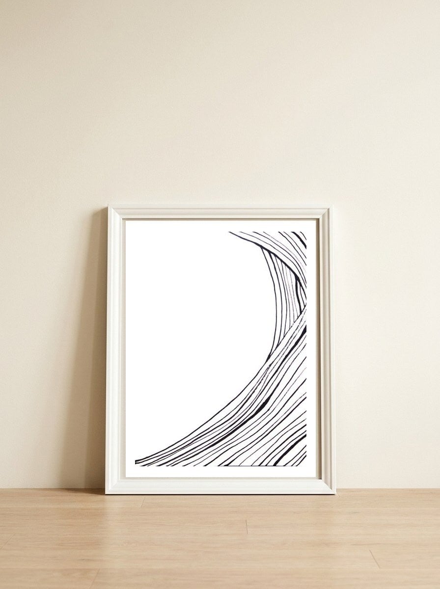 Onesided — framed, leaning against the wall