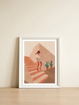 Abstract Tropical Boho Woman — framed, leaning against the wall thumbnail