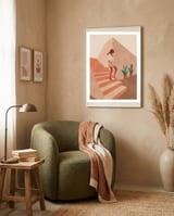 Abstract Tropical Boho Woman framed in a tender room thumbnail