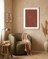 Line Art Woman Body framed in a tender room thumbnail