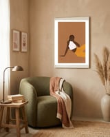 Boho Chic Woman framed in a tender room thumbnail