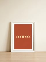 Lunar Eclipse Moon Phases III — framed, leaning against the wall thumbnail