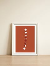 Lunar Eclipse Moon Phases I — framed, leaning against the wall thumbnail