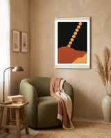 Mountain Hills Moon Earth Tones framed in a tender room thumbnail