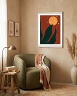 Full Moon Botanical Boho framed in a tender room thumbnail