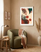 Abstract Palm Leaf framed in a tender room thumbnail