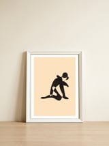 Female Body Shapes Fashion Print — framed, leaning against the wall thumbnail