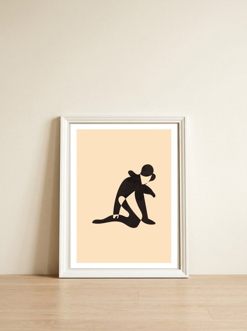 Female Body Shapes Fashion Print — framed, leaning against the wall