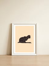 Abstract Woman Body Line Art — framed, leaning against the wall thumbnail
