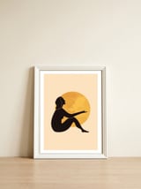 Woman And The Moon II — framed, leaning against the wall thumbnail