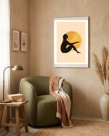 Woman And The Moon II framed in a tender room thumbnail