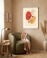 Scandi Modern Botanical Line Drawing framed in a tender room thumbnail