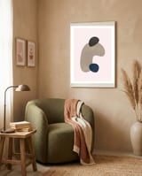 Mid Century Modern Geometric framed in a tender room thumbnail