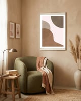 Neutral Abstract Shapes framed in a tender room thumbnail