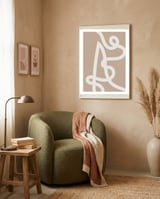 Abstract Minimal Line Art framed in a tender room thumbnail