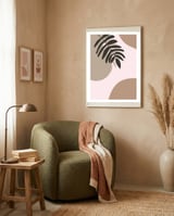 Neutral Modern Botanical framed in a tender room thumbnail