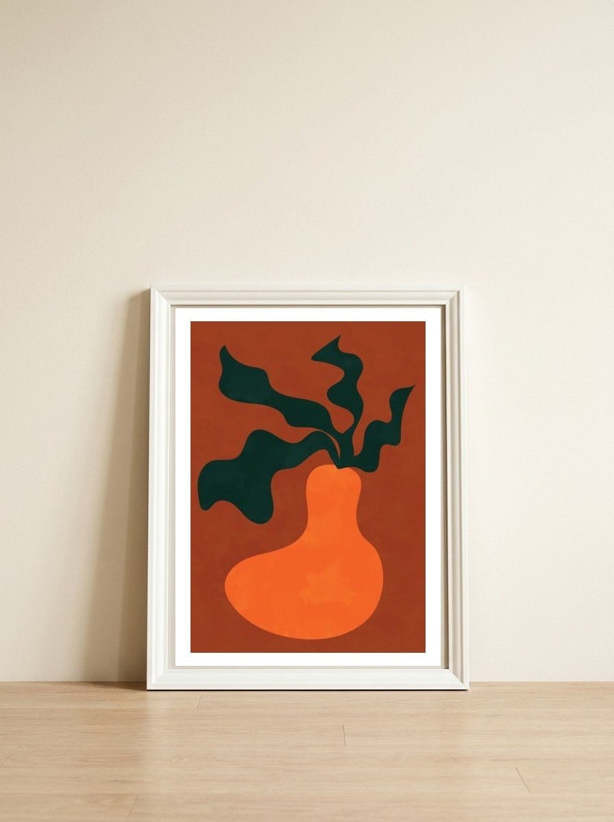 Retro Mango — framed, leaning against the wall