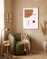 Minimal Scandinavian Geometric framed in a tender room thumbnail