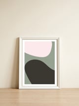 Modern Nordic Abstract Shapes — framed, leaning against the wall thumbnail