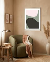 Modern Nordic Abstract Shapes framed in a tender room thumbnail