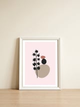 Neutral Botanical — framed, leaning against the wall thumbnail