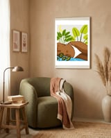 Is it Summer yet Modern Bohemian Black Woman, Bikini framed in a tender room thumbnail