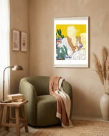 Braid Besties, Victorian Vintage Woman Illustration framed in a tender room thumbnail
