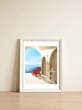 Solitude By The Sea, Tropical Travel Nature Architect — framed, leaning against the wall thumbnail