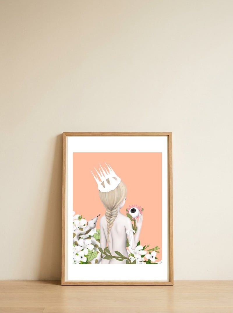 The White Witch — framed, leaning against the wall