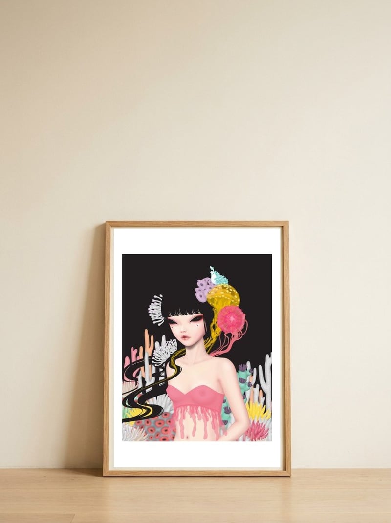 Princess Of The Sea — framed, leaning against the wall