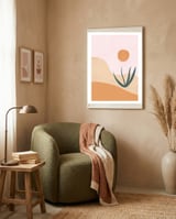 Bohemian Desert Burnt Orange framed in a tender room thumbnail