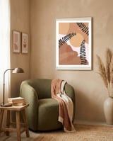 Boho Fern Leaves framed in a tender room thumbnail