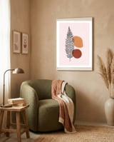 Fern Botanical Nordic Scandinavian Modern framed in a tender room thumbnail