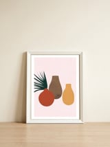 Abstract Pottery Minimal Boho — framed, leaning against the wall thumbnail