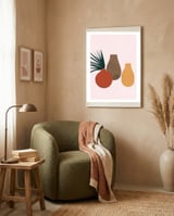 Abstract Pottery Minimal Boho framed in a tender room thumbnail