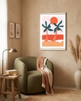 Beach Scandi Artwork framed in a tender room thumbnail
