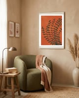 Boho Terracotta Plant Burnt Orange framed in a tender room thumbnail
