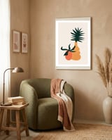 Boho Tropical Potted Plant framed in a tender room thumbnail