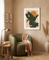 Banana Leaves Boho Style framed in a tender room thumbnail