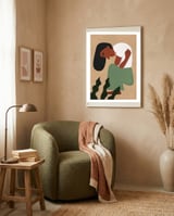 Sad Woman framed in a tender room thumbnail