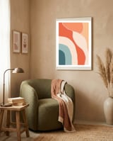 Rainbow Retro Wavy Lines framed in a tender room thumbnail