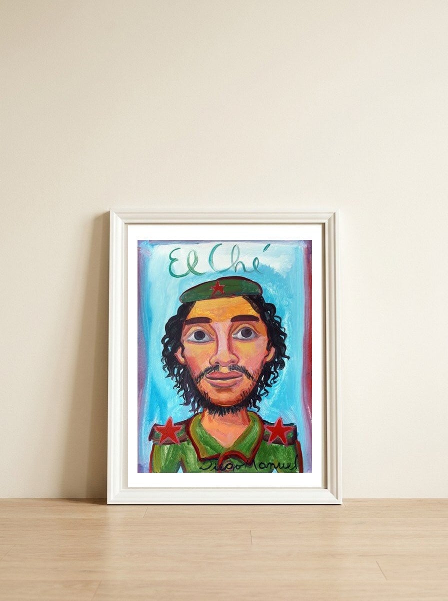 Che Guevara 7 — framed, leaning against the wall