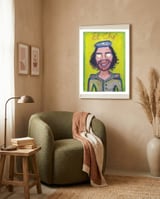 Che Y Corazones 6 framed in a tender room thumbnail