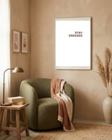 STAY DRESSED framed in a tender room thumbnail