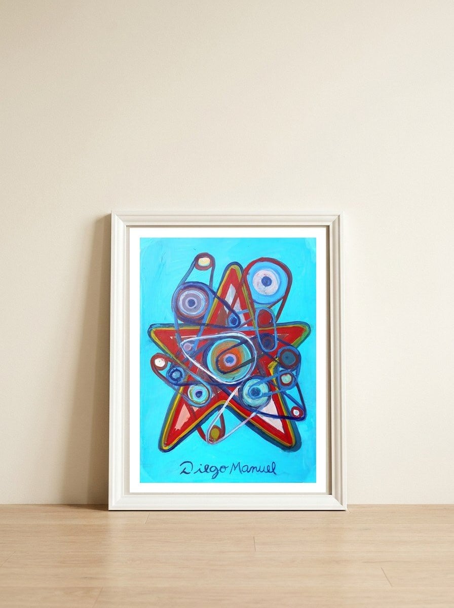 Estrella 2021 2 — framed, leaning against the wall